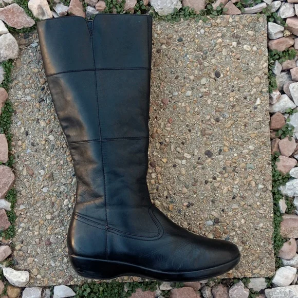 Dansko Darla Tall Black Leather Knee High Boots Womens - Picture 6 of 10